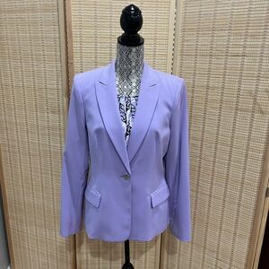 Calvin Klein Purple Blazer Tailored Suit Jacket with coordinating blousr